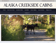 Tablet Screenshot of alaskacreeksidecabins.com